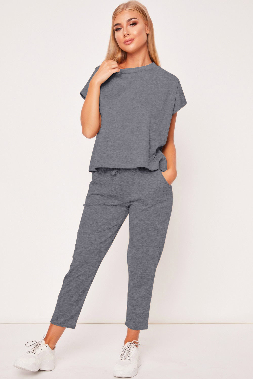 Casual Round Neck Two Pieces Set