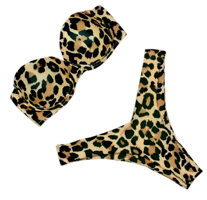 Solid Color Bikini Set