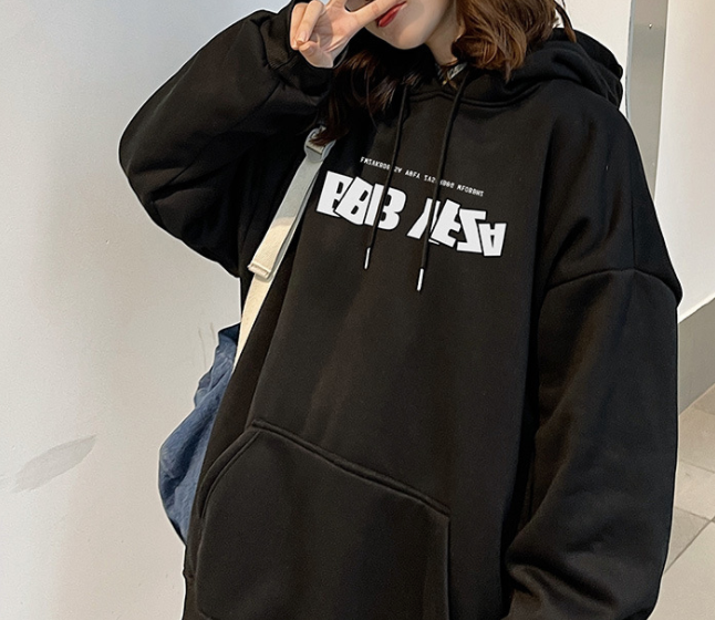 Letter Hooded Sweatshirt