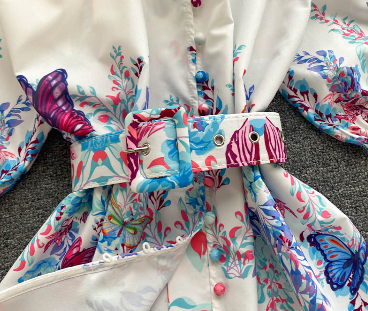Flroal T Shirt And Shorts Two Pieces Set
