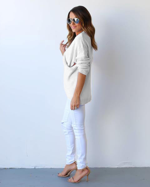 Knit Irregular Top, sweater, VIVIMARKS