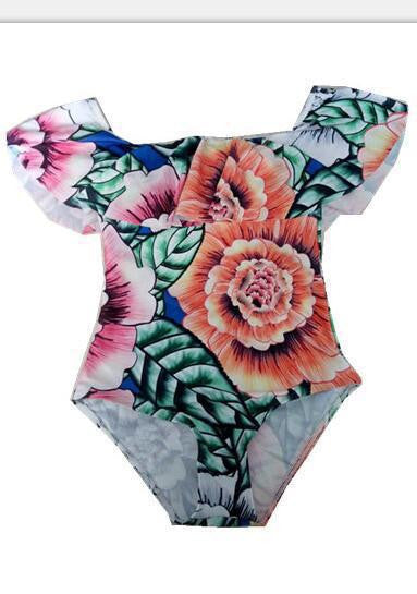 Falbala Floral One Piece Swimsuit, bikini, VIVIMARKS