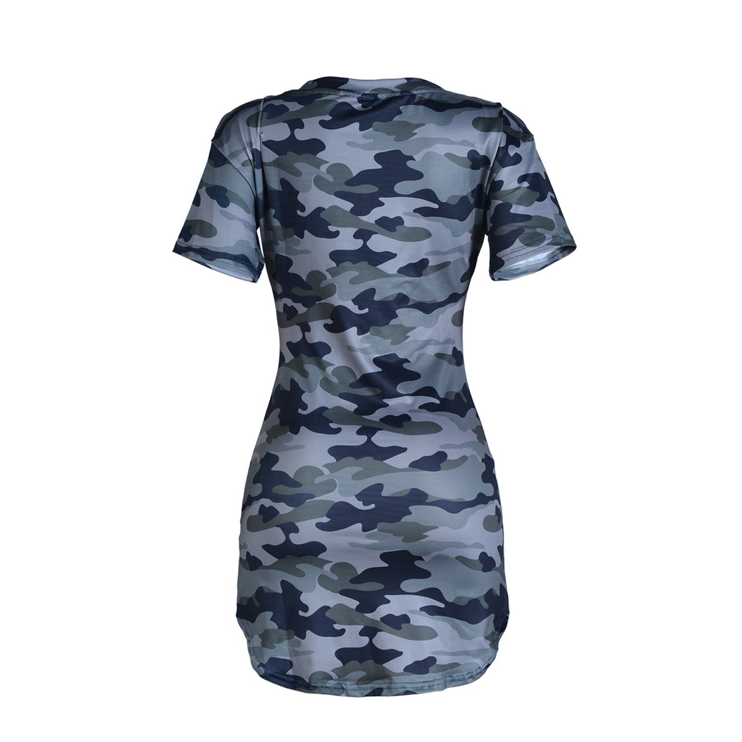 Camouflage Short Sleeve Dress, dress, VIVIMARKS