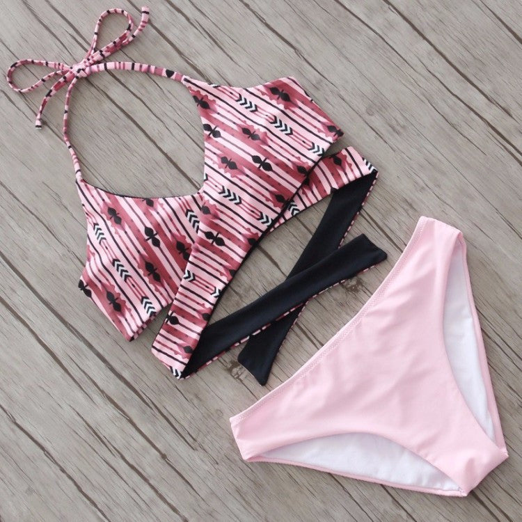 Floral Cross Bikini Set, bikini, VIVIMARKS
