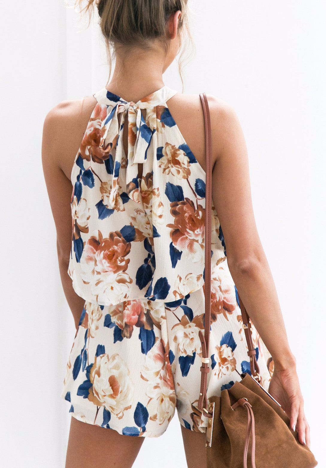 Floral Top And Shorts Two Pieces Set, two pieces, VIVIMARKS