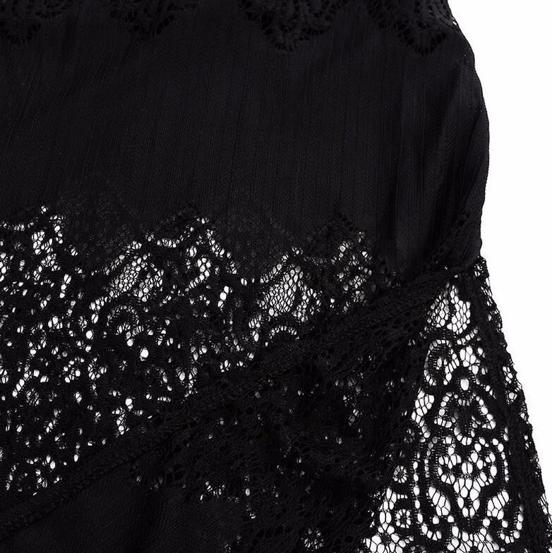Spaghetti Straps Lace Maxi Slit Dress, dress, VIVIMARKS