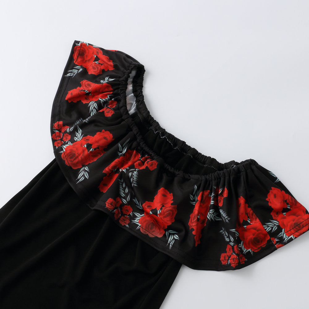 Falbala Floral One Piece Swimsuit, bikini, VIVIMARKS