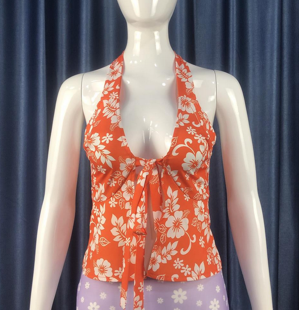 Floral Halter Neck Camisole