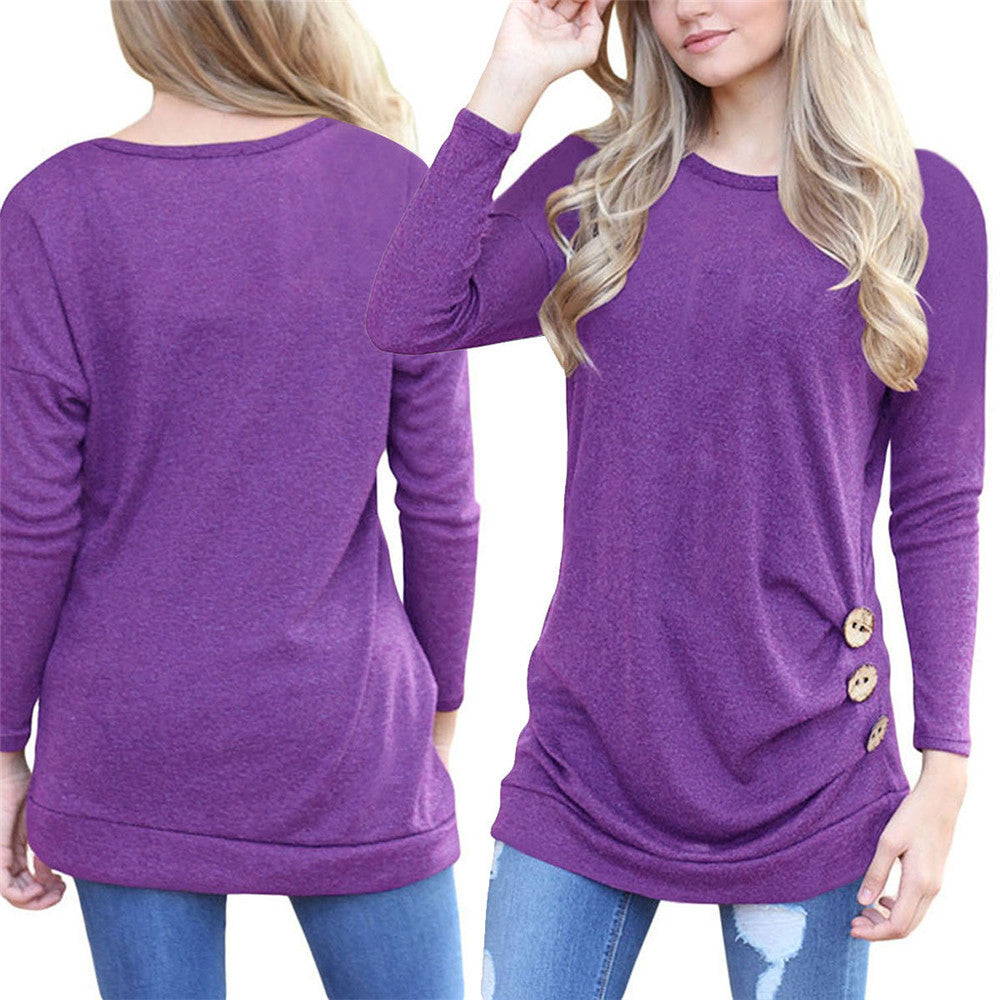 Buttons Casual Top, top, VIVIMARKS