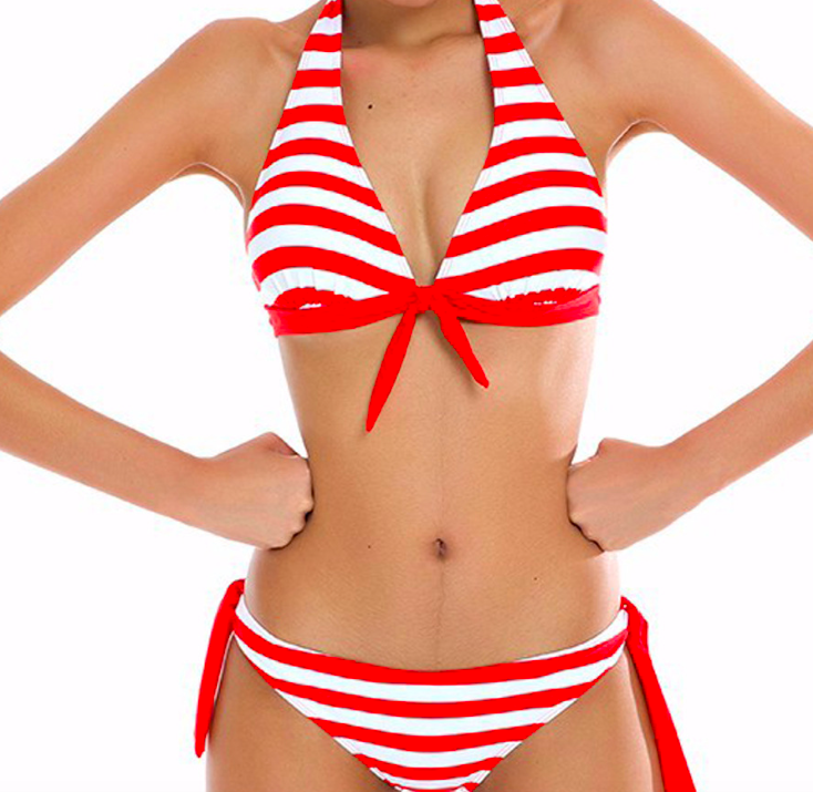 Stripe Print Bikini Set, bikini, VIVIMARKS