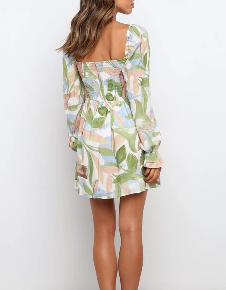 Leaves Print Dress