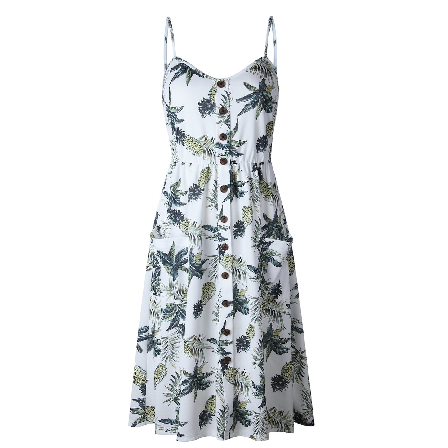 Pineapple Spaghetti Straps Dress