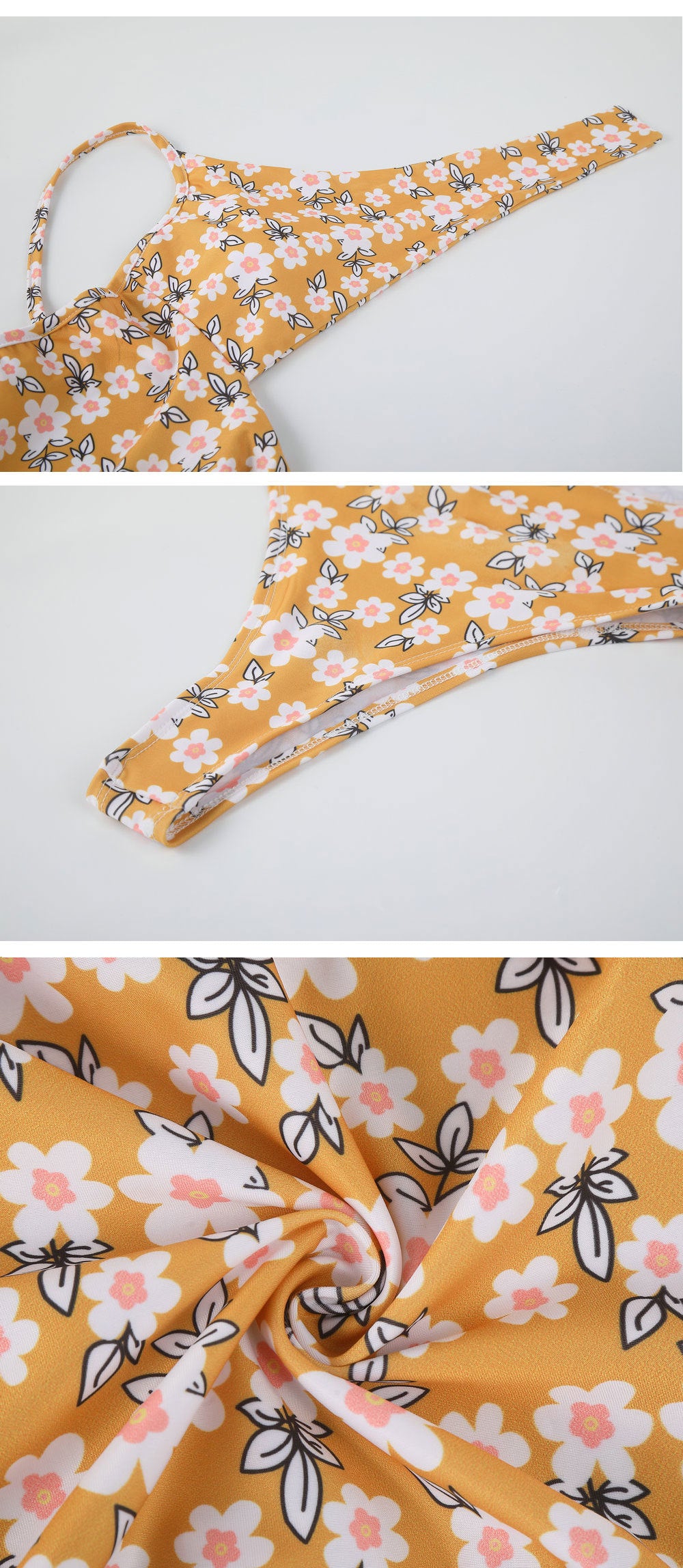 Floral One Piece Cut Out Swimsuit, bikini, VIVIMARKS