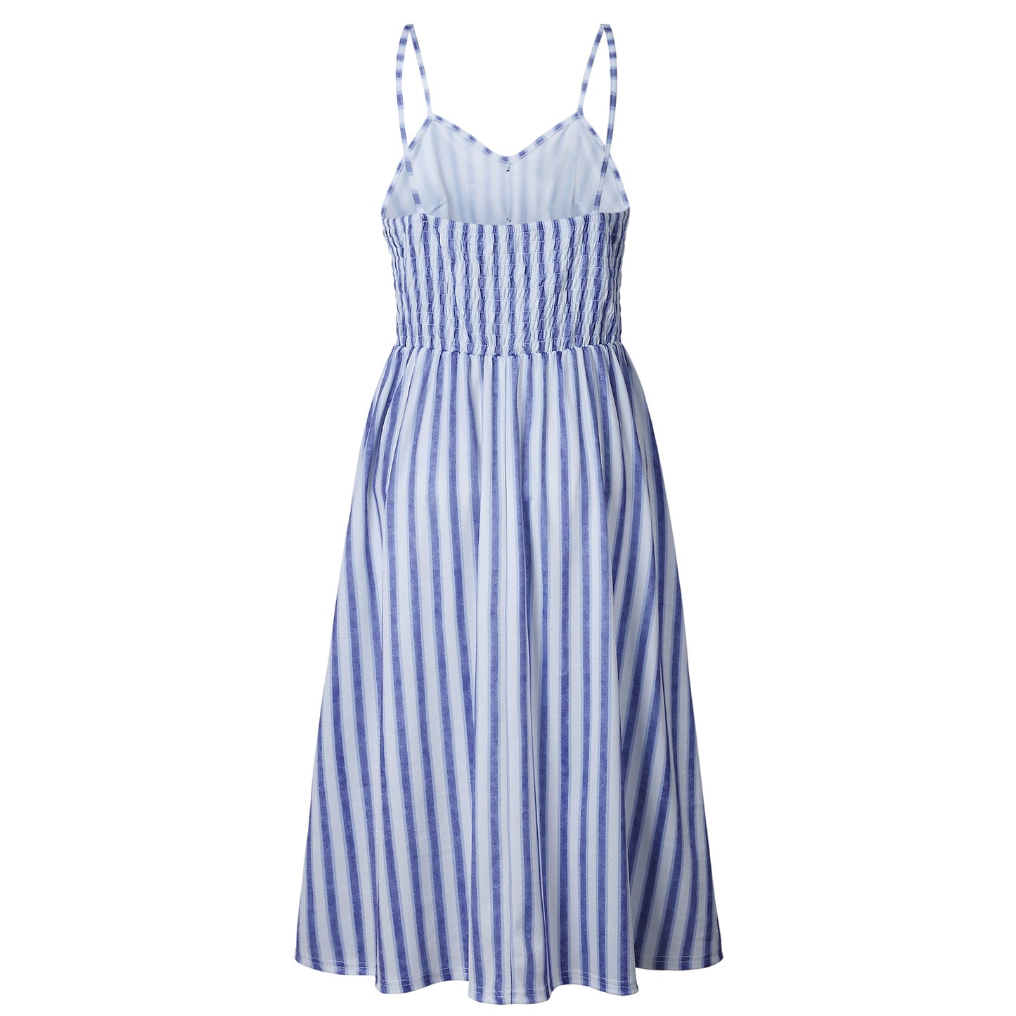 Front Buttons Spaghetti Straps Dress, dress, VIVIMARKS