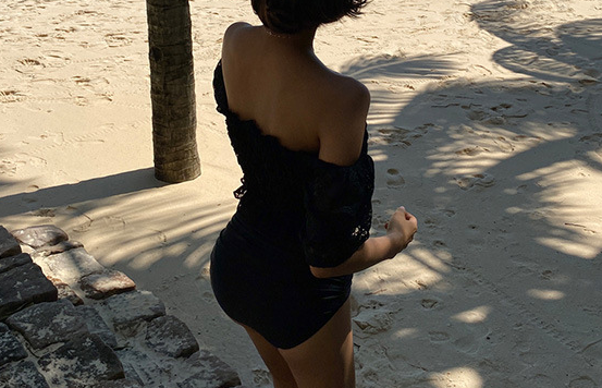 Off The Shoulder Lace Swimwear