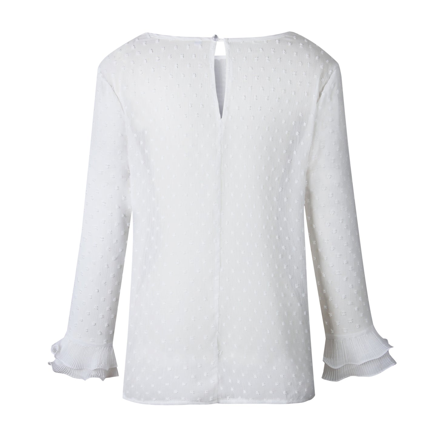 White Dots Long Sleeve Top