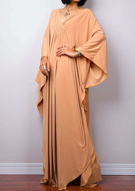 V Neck Maxi Cover Up