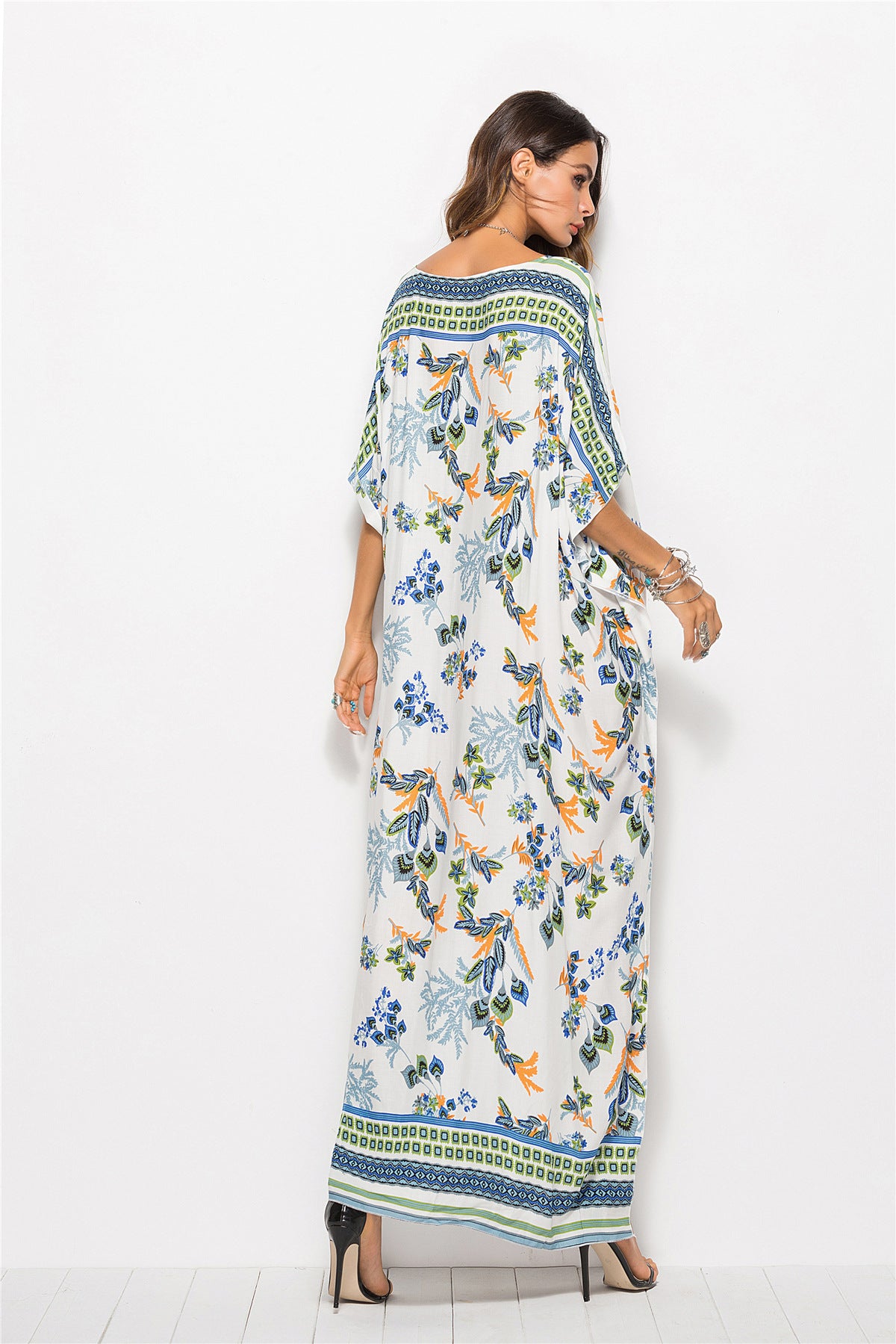 Bat Sleeve Maxi Dress