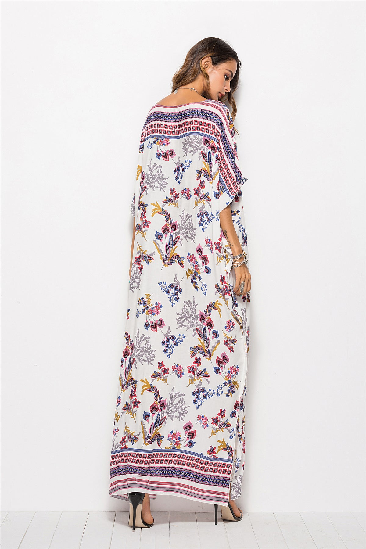 Bat Sleeve Maxi Dress
