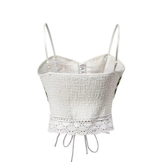 Boho Lace Up Cami Top