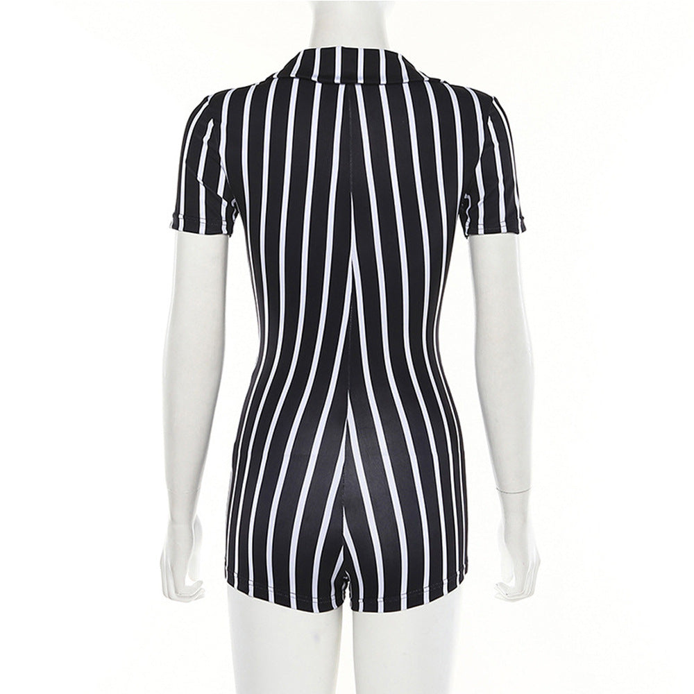 Casual Stripe Romper