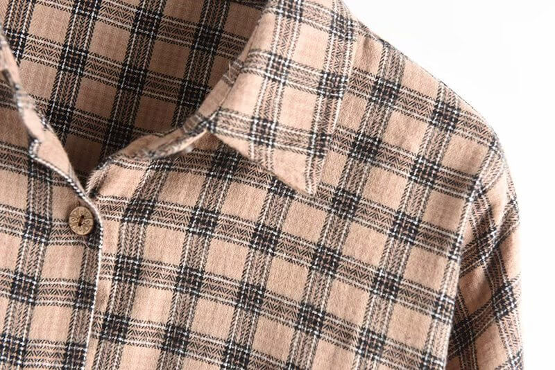 Checked Print Long Sleeve Shirt