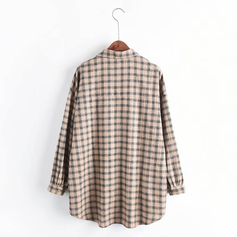 Checked Print Long Sleeve Shirt