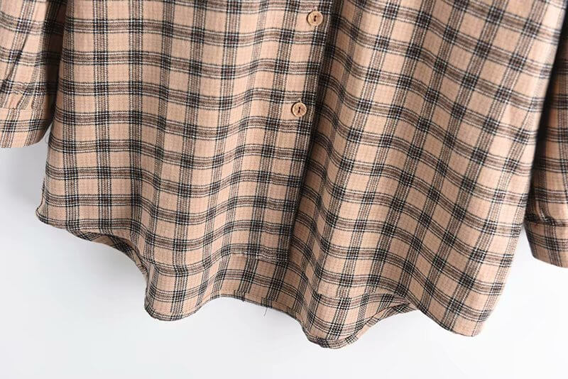 Checked Print Long Sleeve Shirt