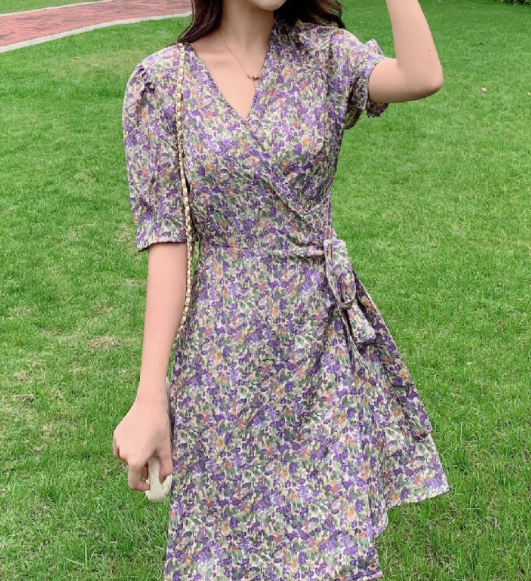 Floral Short Sleeve Dress