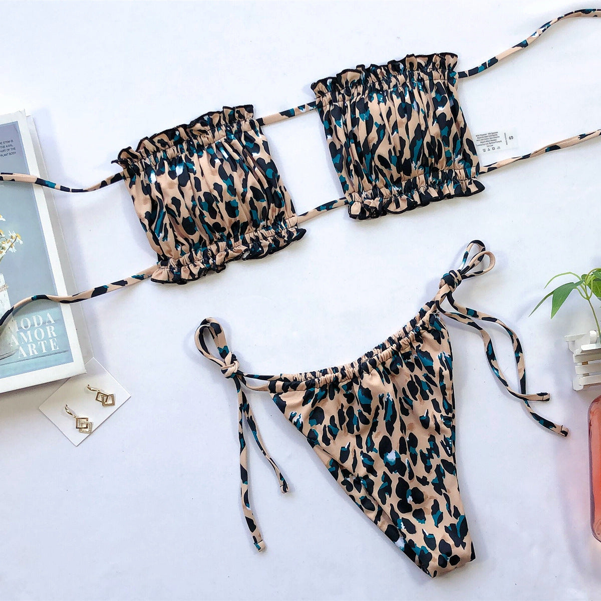 Folded Hollow Out Bikini Set
