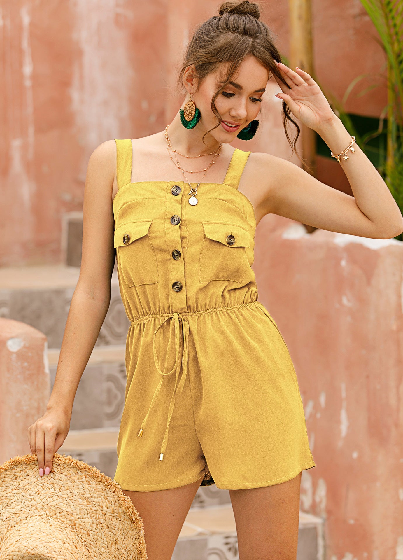 Front Buttons Romper