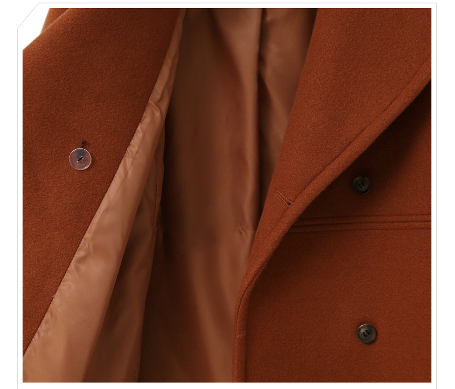 Front Buttons Woolen Coat