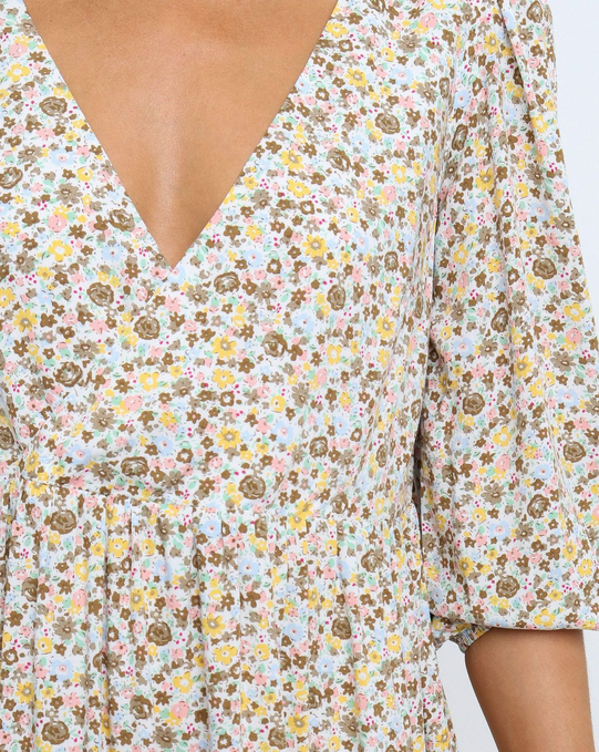 Floral Half Sleeve Dress