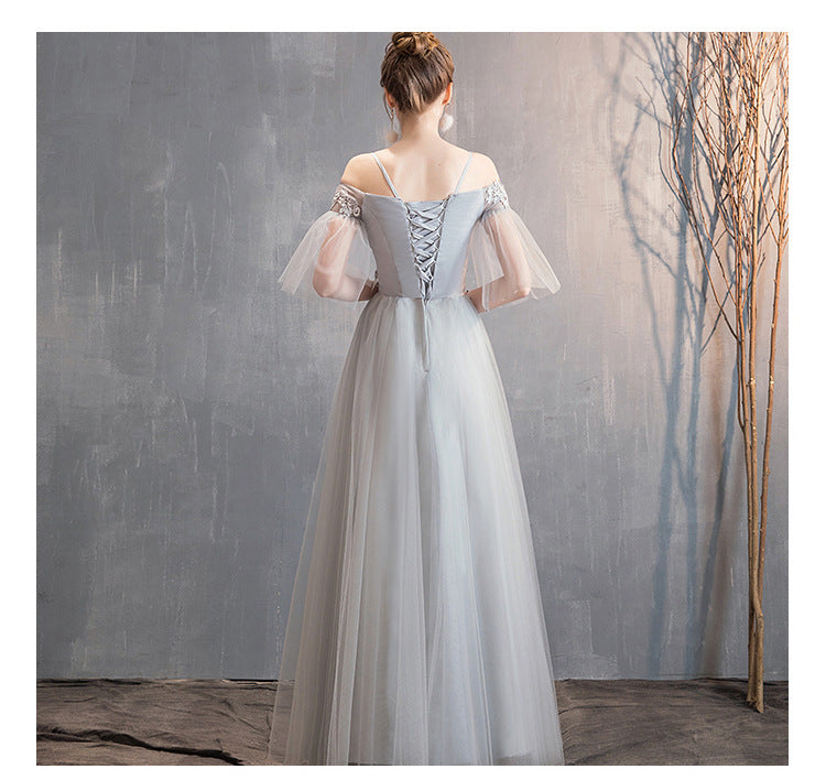 Gray Evening Party Dress