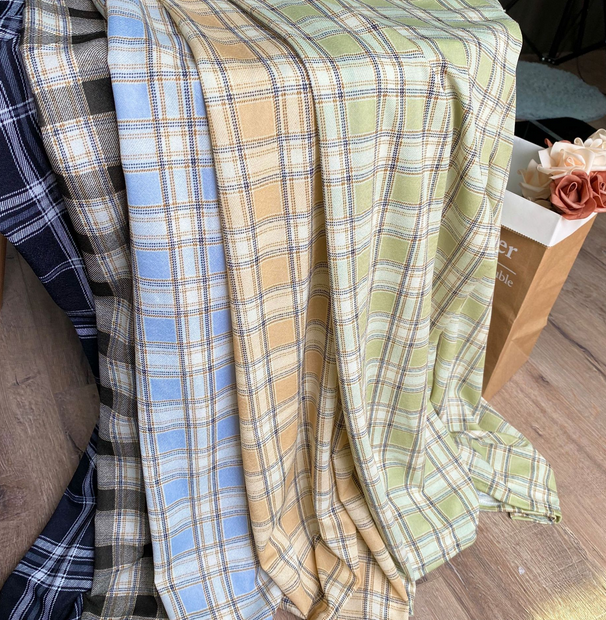 Checked Print Trousers