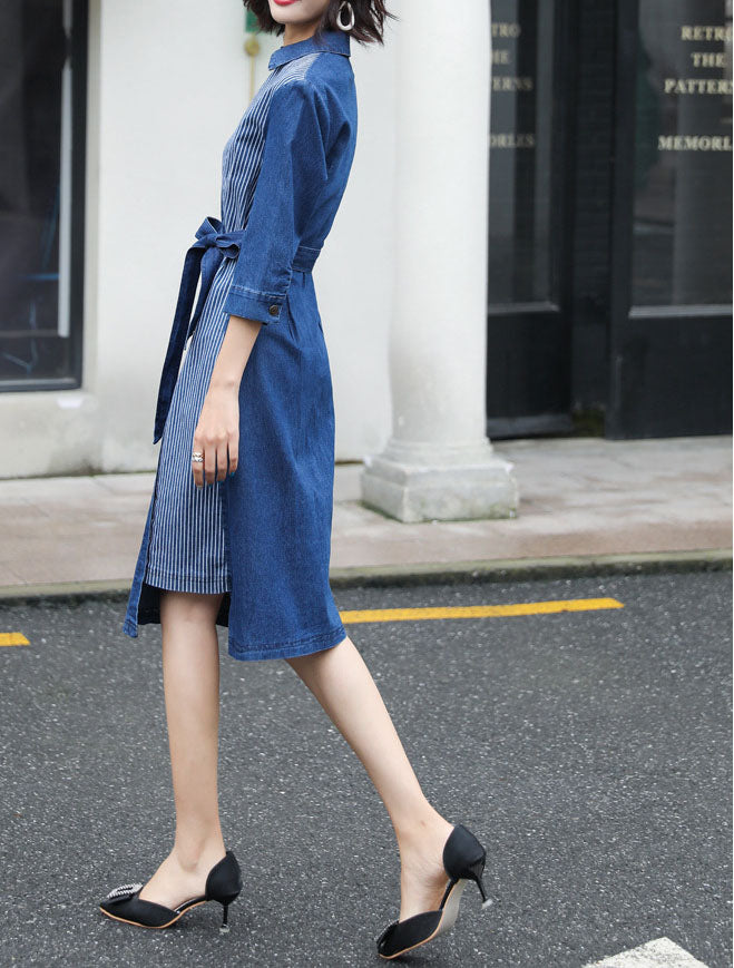 Half Sleeve Denim Dress