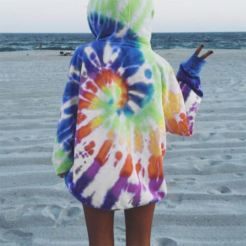 Hooded Tie-dyed Sweatshirt