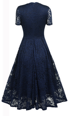 V Neck Lace Dress