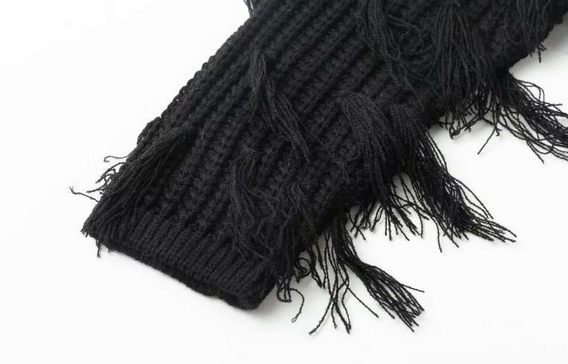 Fringe knitted sweater