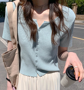 Knit Short Sleeve Top