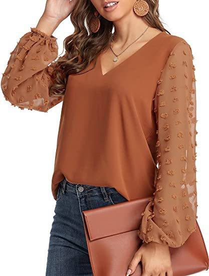 Chiffon V Neck Top
