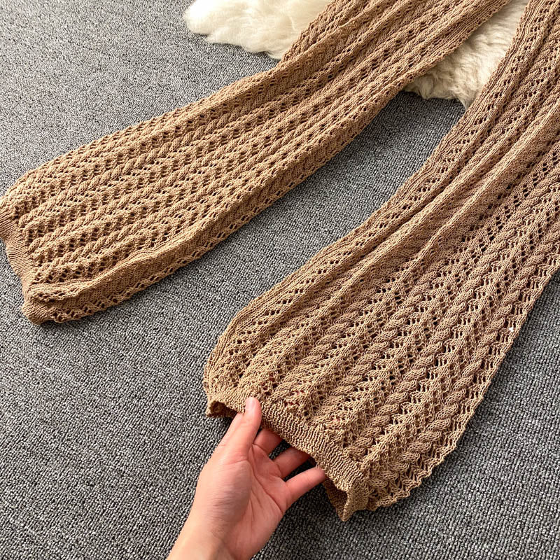 Knit Hollow Out Two Pieces Set