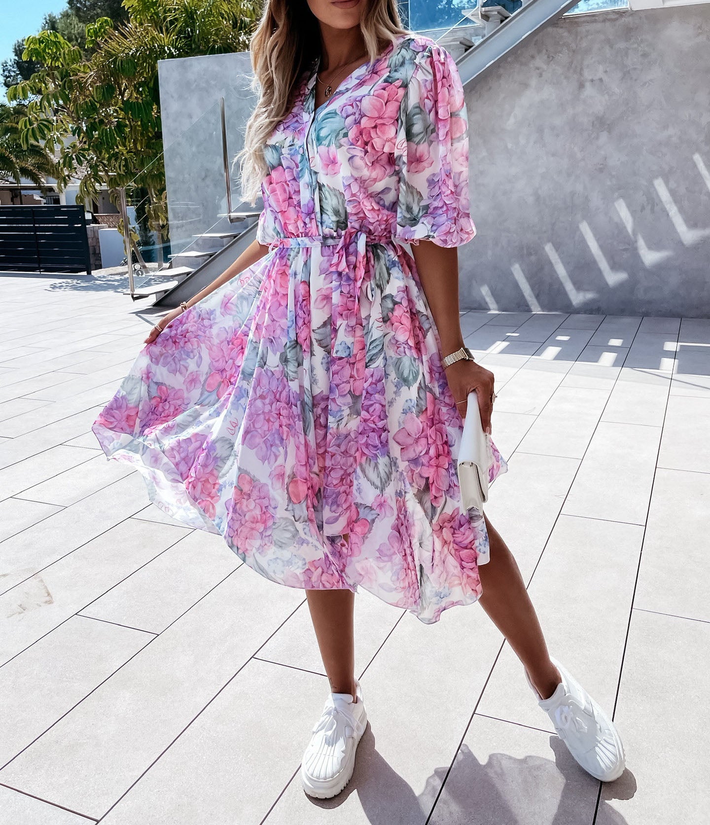 Floral Chiffon Dress