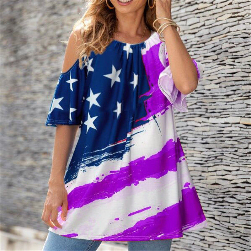 Off The Shoulder Stars Top