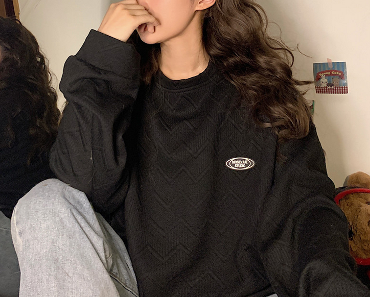 Casual round neck loose top