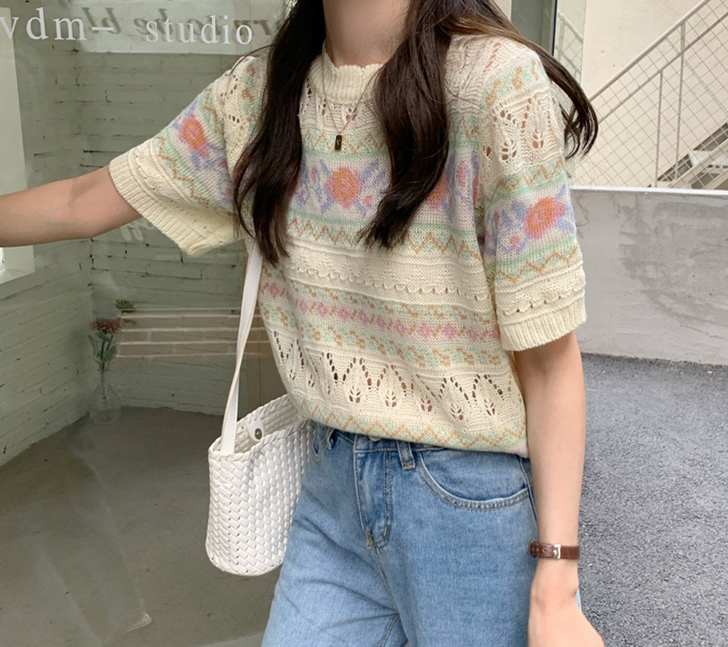 Floral Knit Top