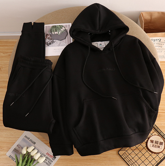 Hoodie Sweatshirt And Trousers Two Pieces Set