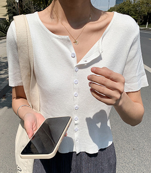 Knit Short Sleeve Top