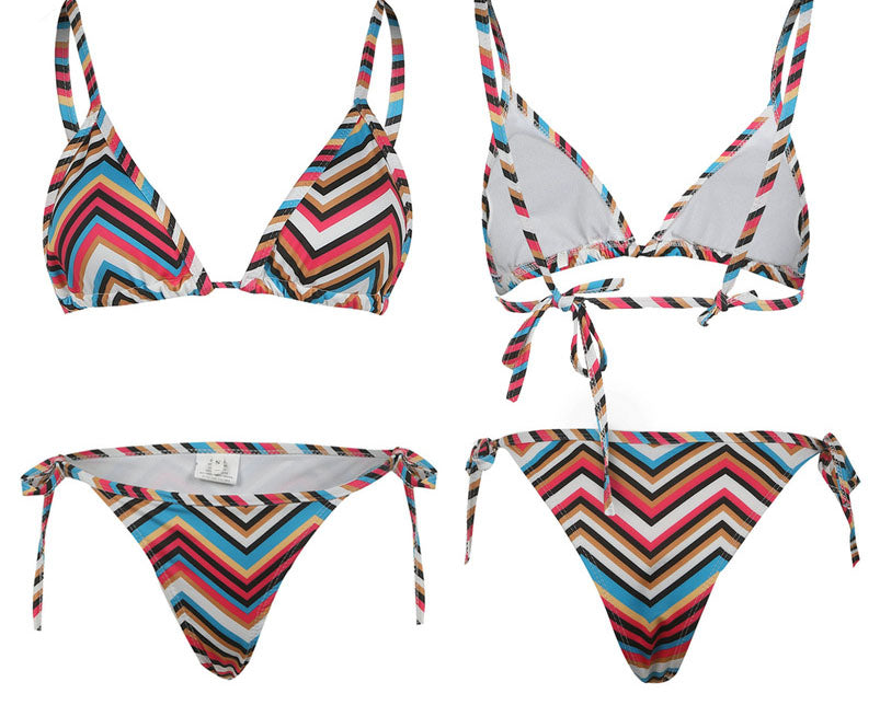 Rainbow Color Bikini Set
