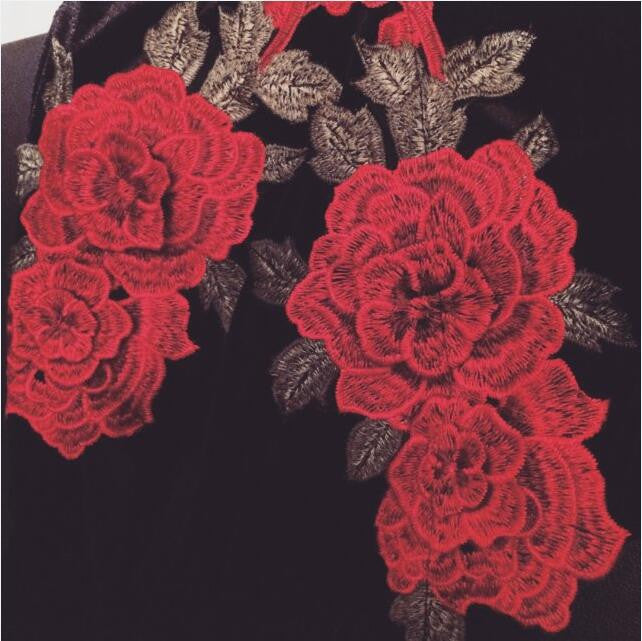 Floral Embroidery Bodycon Dress, dress, VIVIMARKS